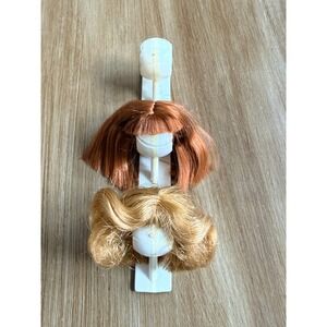 Vintage Barbie Midge Fashion Queen Original Wigs and Stand 1960s Mattel Titian